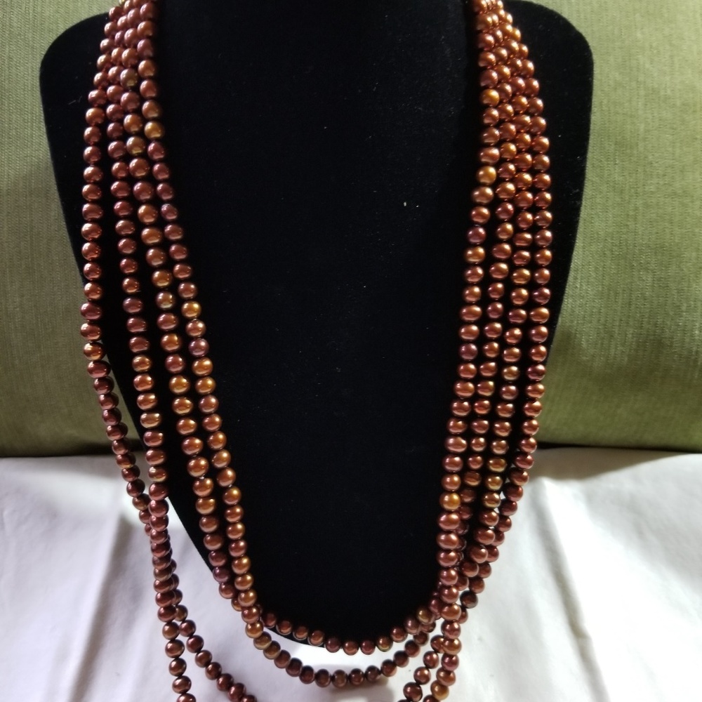 100 inches Brown Cultured Pearls